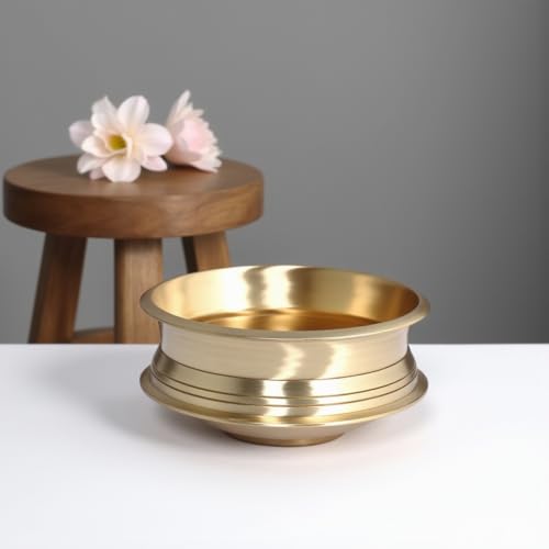 Puyangam Heavy Bronze Cooking Urli,Otturuli,Cooking Varpu,Kerala Style Uruli for Cooking (13 cm) - Image 2