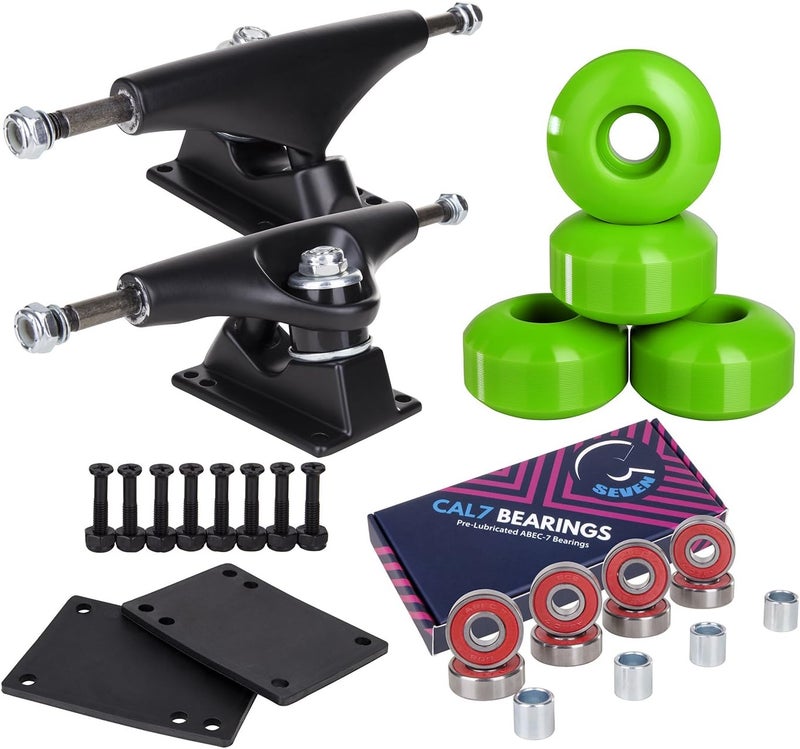 Cal 7 Skateboard Complete Combo with 139 mm Trucks, 52 mm Wheels, Bearings, Durable Skateboard Hardware Kit, Starter Set for Standard Skateboards - Image 2