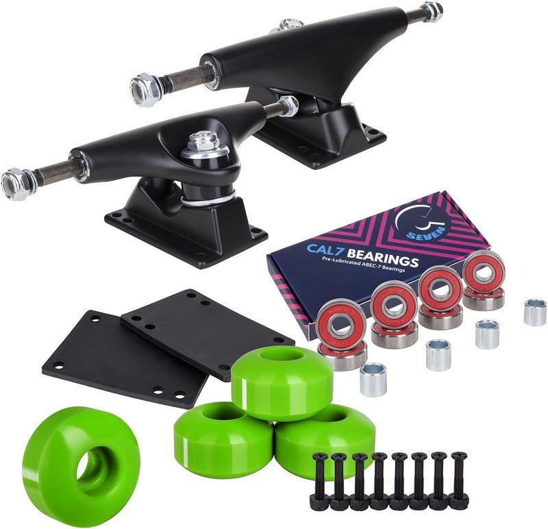 Cal 7 Skateboard Complete Combo with 139 mm Trucks, 52 mm Wheels, Bearings, Durable Skateboard Hardware Kit, Starter Set for Standard Skateboards - Image 1