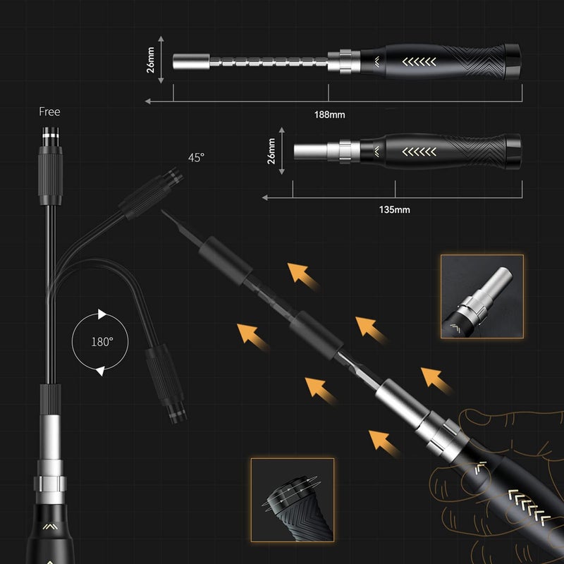 JAKEMY Precision Screwdriver Set, Laptop Screwdriver Kit, JAKEMY 164 in 1 Professional Computer Screwdriver Repair Kit with T6 Torx Screwdriver for MacBook, iPhone, Watch, Camera, Eyeglass, Xbox, DIY - Image 2