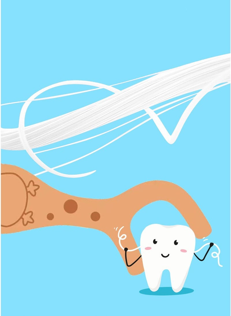 Dental Floss Picks for Kids, Animal-Shaped Picks, Anti-Slip & Shred-Resistant Design & Eco-Friendly Handle & Strawberry Flavor,4 Colors, Ideal for Ages 2+, 80 Count (Pack of 1) - Image 3