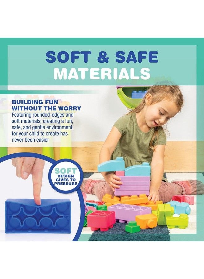 uniplay Plus Soft Building Blocks Creativity Toy Educational Play Cognitive Development Early Learning Stacking Blocks For Infants And Toddlers Pink (42 Piece Set)  - Image 4