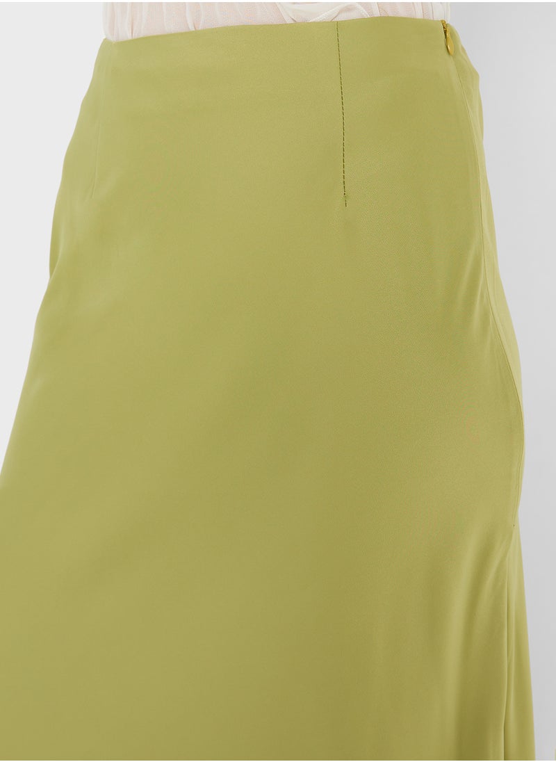 Ginger - Satin Column Skirt - Image 1