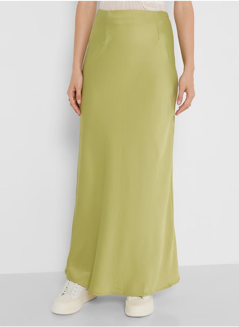 Ginger - Satin Column Skirt - Image 1