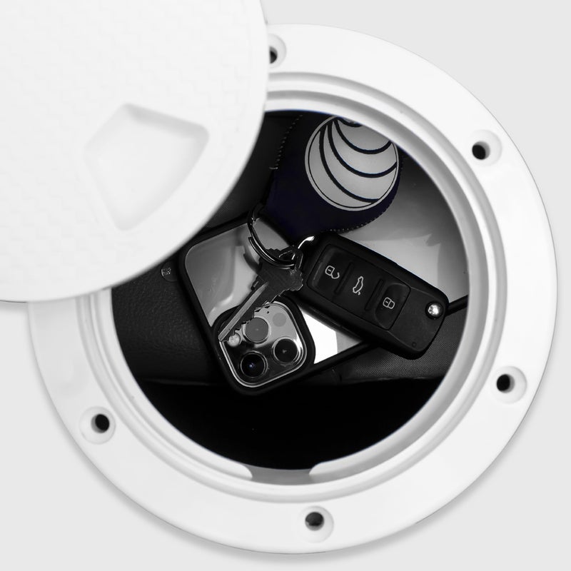 Five Oceans 4" Boat Hatch, Marine Access Hatch, Round Inspection Deck Plate Hatch with Detachable Cover, Non-Skid, UV Resistant ABS White Plastic, Premium Series- FO4230 - Image 3