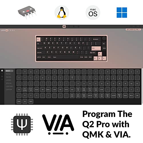 Keychron Q2 Pro QMK/VIA Wireless Custom Mechanical Keyboard, Full Metal Programmable Knob Hot-Swappable K Pro Brown Switches, KSA Double-Shot PBT Keycaps RGB Backlight for Mac Windows Linux - Gray - Image 2