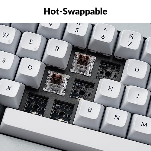 Keychron Q2 Pro QMK/VIA Wireless Custom Mechanical Keyboard, Full Metal Programmable Knob Hot-Swappable K Pro Brown Switches, KSA Double-Shot PBT Keycaps RGB Backlight for Mac Windows Linux - Gray - Image 3