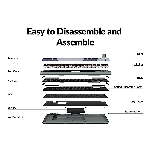 Keychron Q2 Pro QMK/VIA Wireless Custom Mechanical Keyboard, Full Metal Programmable Knob Hot-Swappable K Pro Brown Switches, KSA Double-Shot PBT Keycaps RGB Backlight for Mac Windows Linux - Gray - Image 5