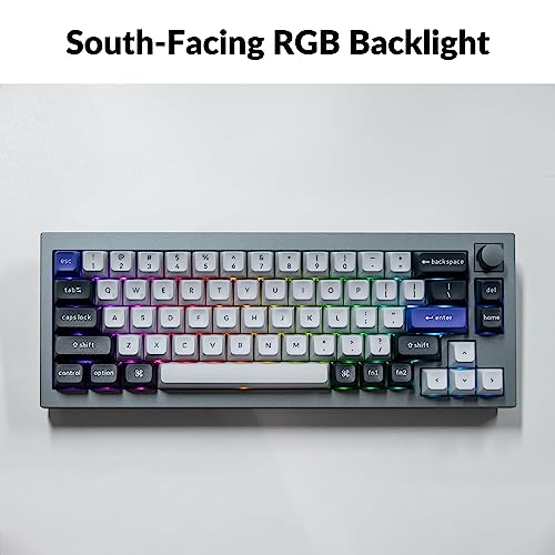 Keychron Q2 Pro QMK/VIA Wireless Custom Mechanical Keyboard, Full Metal Programmable Knob Hot-Swappable K Pro Brown Switches, KSA Double-Shot PBT Keycaps RGB Backlight for Mac Windows Linux - Gray - Image 4