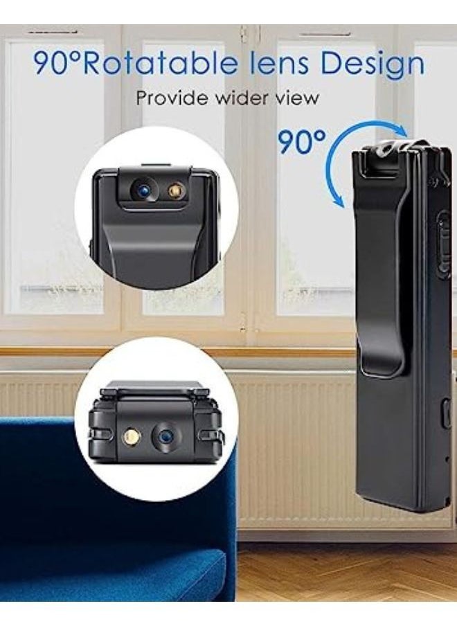 1080P HD Camera, Max 128G Memory, rotatable Camera, Portable Camera with 64GB CARD