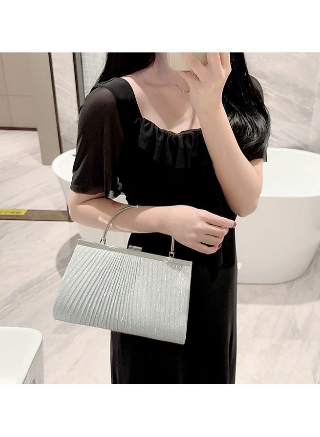 SHABILI Women's Fashion Luxury Evening Clutch Bag, Ladies Designer Chain Banquet Package Handbag Tote Bags Shoulder Bag, Casual Solid Color Crossbody Bag Satchel bag Side Bag Carry Bag for College Students  - Image 3