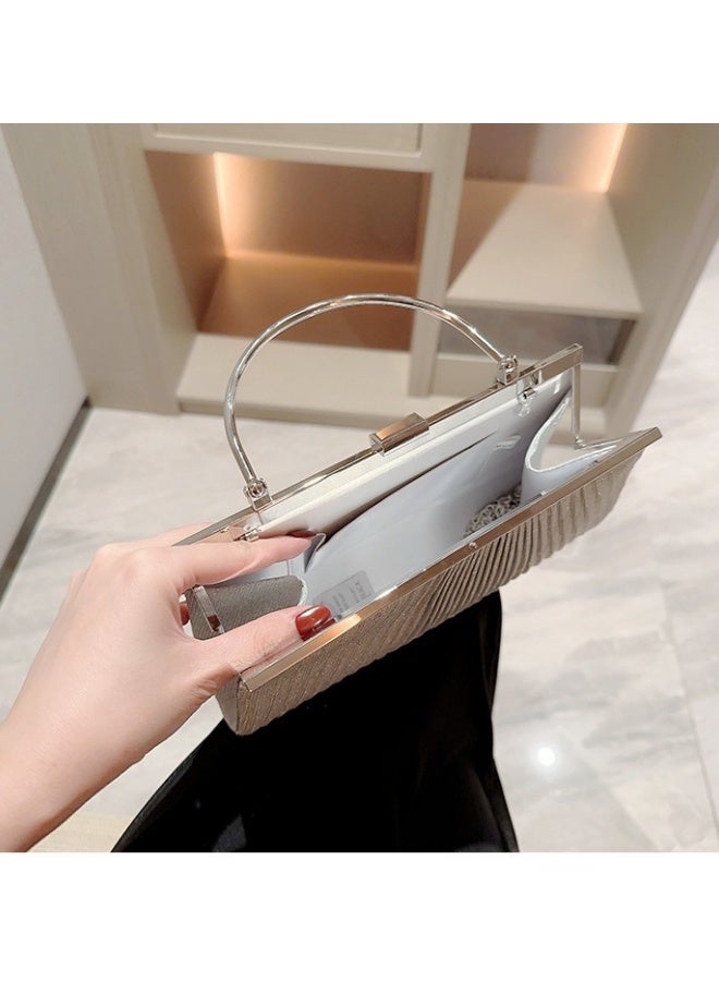 SHABILI Women's Fashion Luxury Evening Clutch Bag, Ladies Designer Chain Banquet Package Handbag Tote Bags Shoulder Bag, Casual Solid Color Crossbody Bag Satchel bag Side Bag Carry Bag for College Students  - Image 4