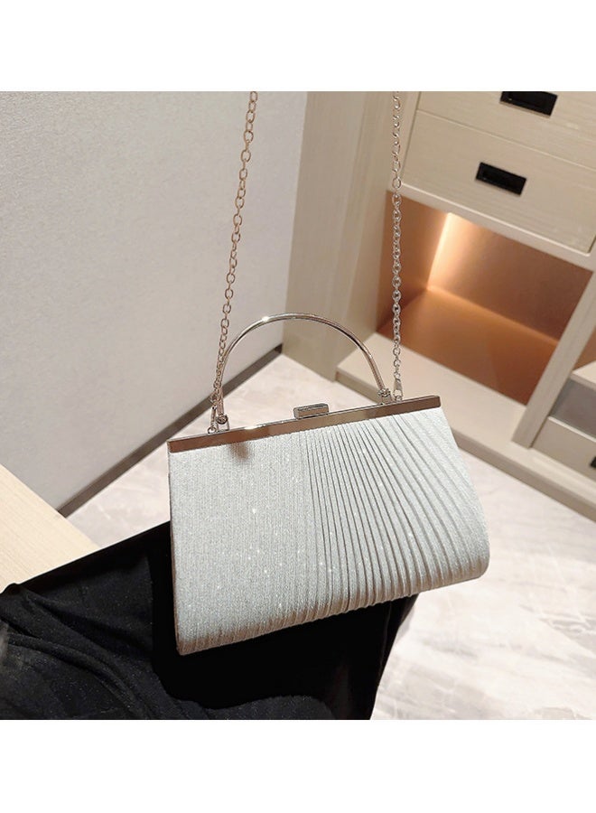 SHABILI Women's Fashion Luxury Evening Clutch Bag, Ladies Designer Chain Banquet Package Handbag Tote Bags Shoulder Bag, Casual Solid Color Crossbody Bag Satchel bag Side Bag Carry Bag for College Students  - Image 2