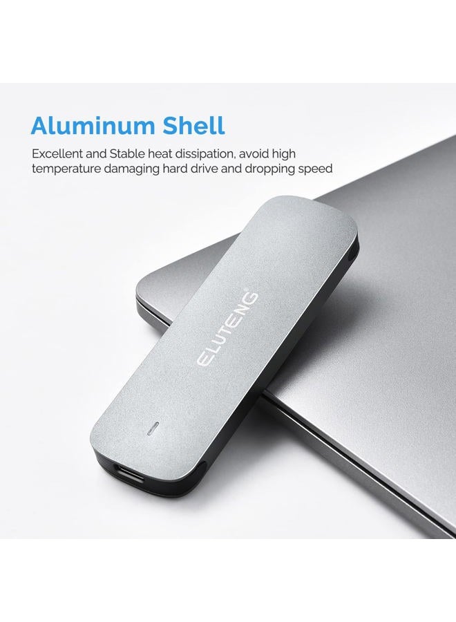 ELUTENG M.2 NVME and SATA NGFF Enclosure Dual Protocol USB3.1 GEN2 M2 SSD Hard Disk Drive Adapter UASP NGFF HDD External Case Max 4TB 2230 2242 2260 2280 for PC Laptop Mac PS4 TV Router Phone - Image 4