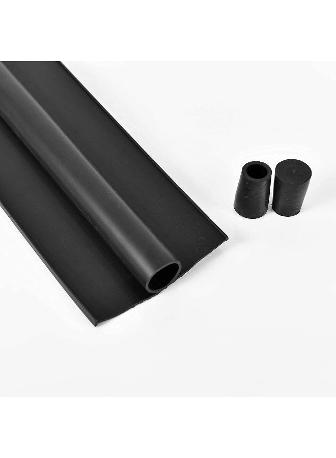 BOWSEN Garage Door Bottom Seal Weatherproofing Threshold Buffering Replacement Black 1/4 Inch T-End, 10ft Long - Image 4