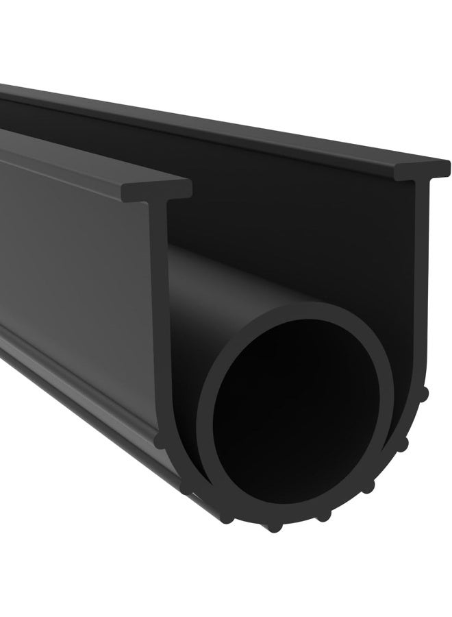 BOWSEN Garage Door Bottom Seal Weatherproofing Threshold Buffering Replacement Black 1/4 Inch T-End, 10ft Long - Image 1