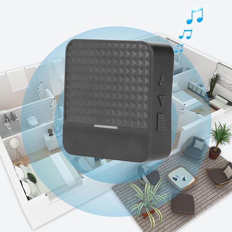 Solar Door Alarm System Wireless With LED Light 52 Music Options For Home Office Villa - Image 4