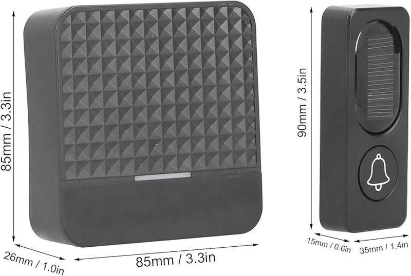 Solar Door Alarm System Wireless With LED Light 52 Music Options For Home Office Villa - Image 5