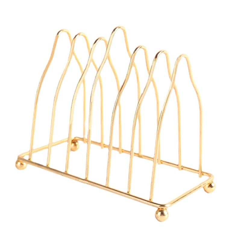 Wear Resistant Iron Plate Stand Organizer Kitchen Countertop Storage Rack for Plates Bowls - Image 2