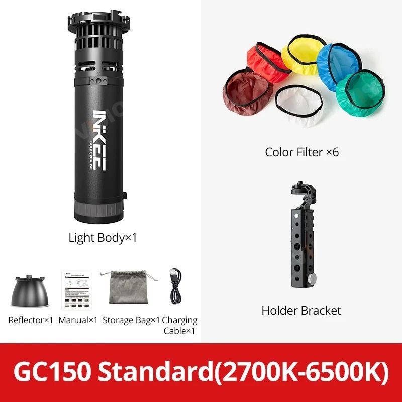 Inkee Gc150+ 150w LED Light with Soft Cloth, 2600k-6500k Waterproof Portable Fill Light for Outdoor Live Camping - Image 2