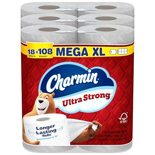 Charmin Ultra Strong Toilet Paper 18 Mega XL Rolls 108 Regular Rolls