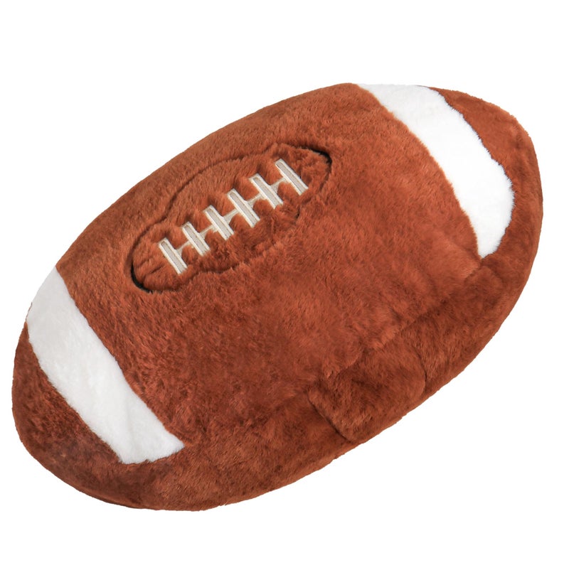 Wepop 18in Fluffy Football Pillow Plush Soft Football Pillows Sports Ball Pillow Stuffed Plush Toy Room Decoration and Gifts for Kids Boys Girls Football Fans - Image 3