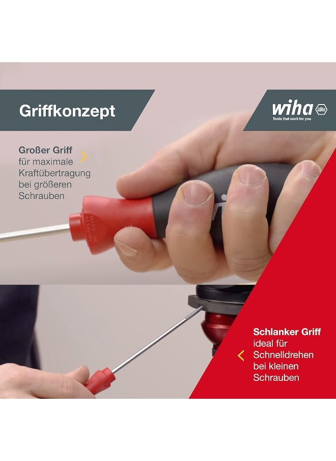 Wiha Schraubendreher Set Softfinish (41002), 12 Pc Screwdriver Set For Everyday Use, Handicraft And Industry, Screwdriver Tool For Dry Applications, Slotted/Phillips/Pozidriv/Torx