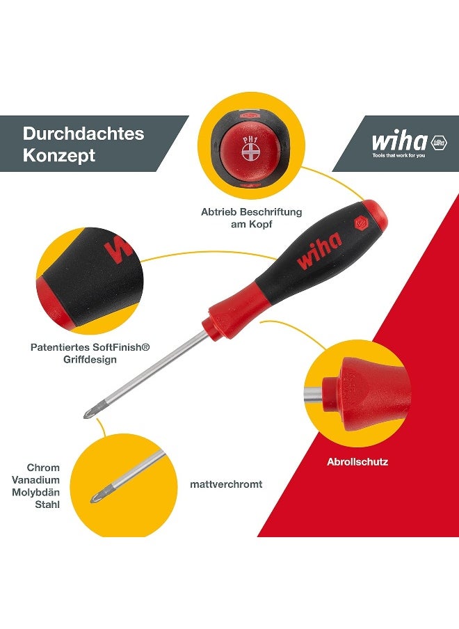Wiha Schraubendreher Set Softfinish (41002), 12 Pc Screwdriver Set For Everyday Use, Handicraft And Industry, Screwdriver Tool For Dry Applications, Slotted/Phillips/Pozidriv/Torx