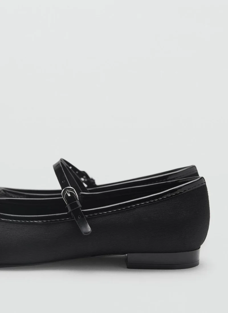MANGO Ballerinas With Strip And Bow Detail