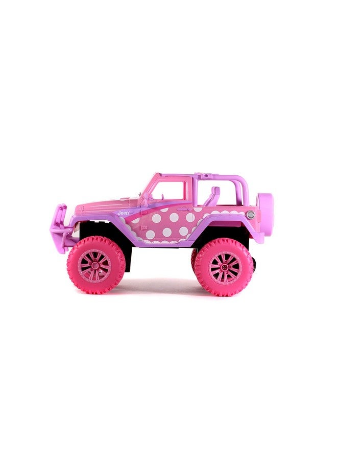 Jada Toys Disney Junior 1:16 Minnie Mouse Jeep Wrangler Remote Control Car, 2.4 Ghz Pink Plastic Unisex Toy Vehicle - Image 5