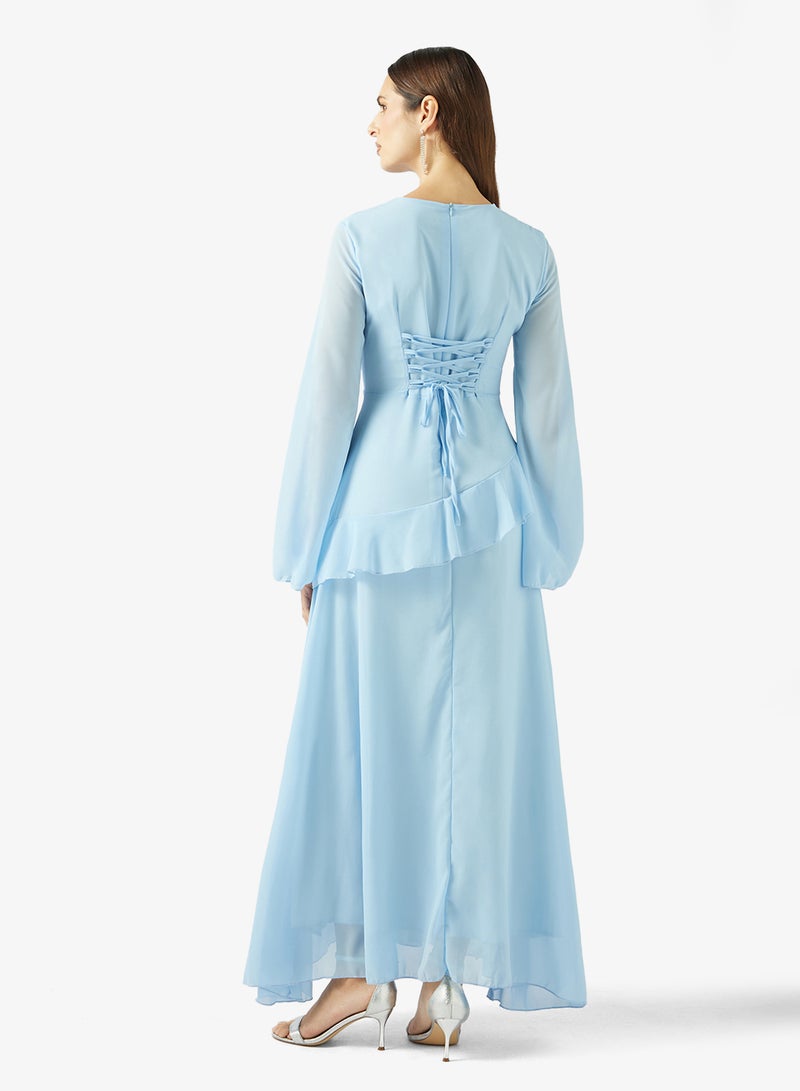 Khizana Flared Sleeved A-lin Dress - Image 2