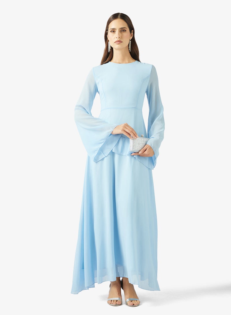 Khizana Flared Sleeved A-lin Dress - Image 4