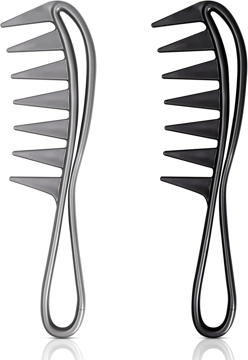 YILANJIN 2 Pcs Hair Comb, wide tooth Comb for Hairstyle Wavy Long Curly Hair Care, Hairdressing Styling Tool for Men and Women - Image 1