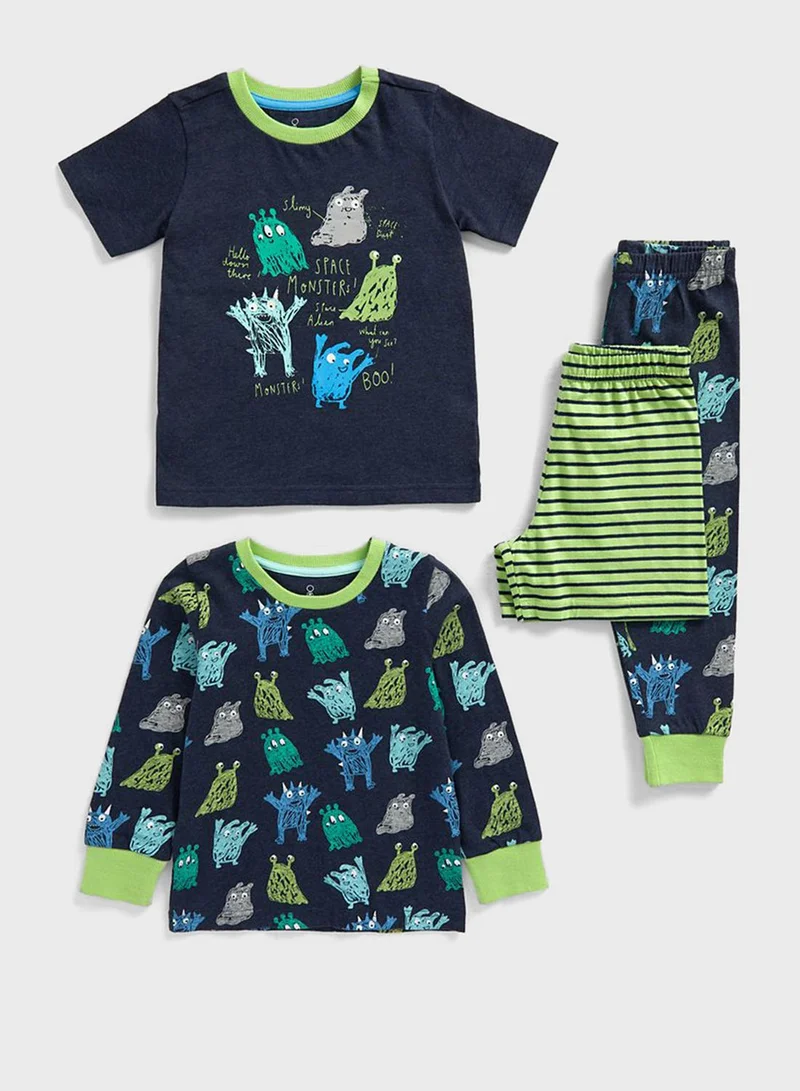 mothercare Kids 2 Pack Printed Pyjama Set