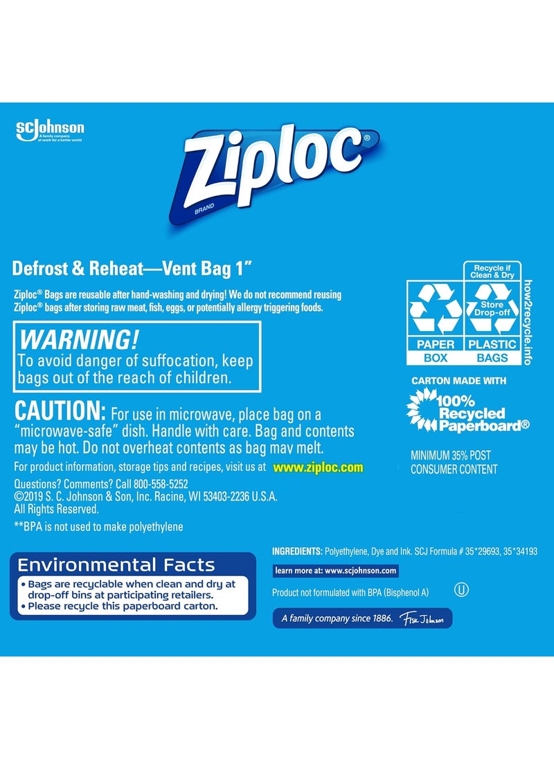 Ziploc Ziploc Double Zipper Gallon Storage Bags 20 ea  - Image 2