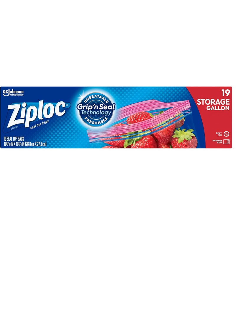 Ziploc Ziploc Double Zipper Gallon Storage Bags 20 ea  - Image 1
