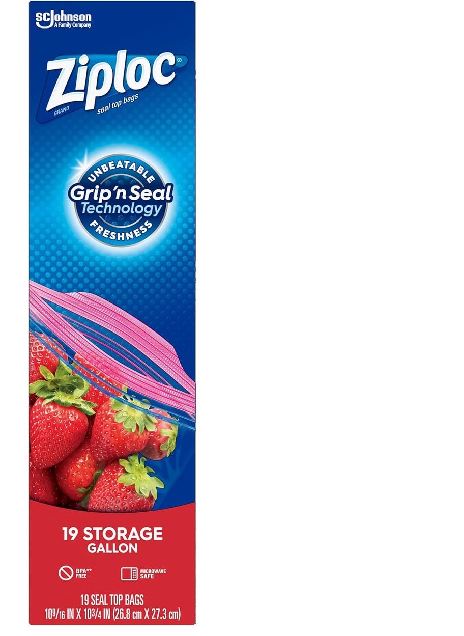 Ziploc Ziploc Double Zipper Gallon Storage Bags 20 ea  - Image 3