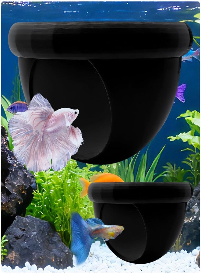 KCMOSGI 2 Pcs Floating Betta Hide & Shrimp Cave - All-in-One Aquarium Hammock, Aquarium Floating Betta Fish Skins, 3D Printed Feeding and Resting Shelter for Small Shrimp - Image 1