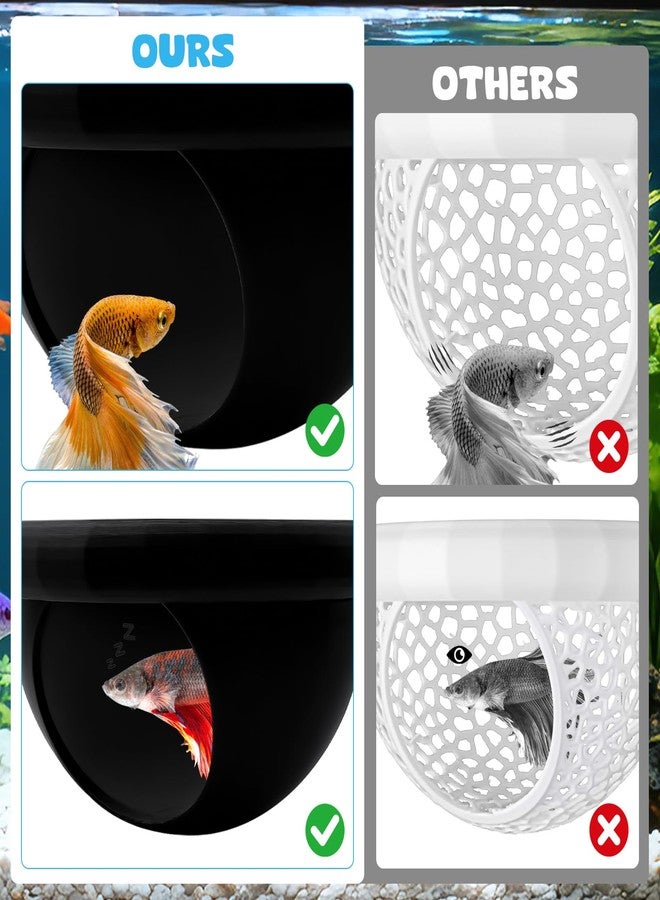 KCMOSGI 2 Pcs Floating Betta Hide & Shrimp Cave - All-in-One Aquarium Hammock, Aquarium Floating Betta Fish Skins, 3D Printed Feeding and Resting Shelter for Small Shrimp - Image 5