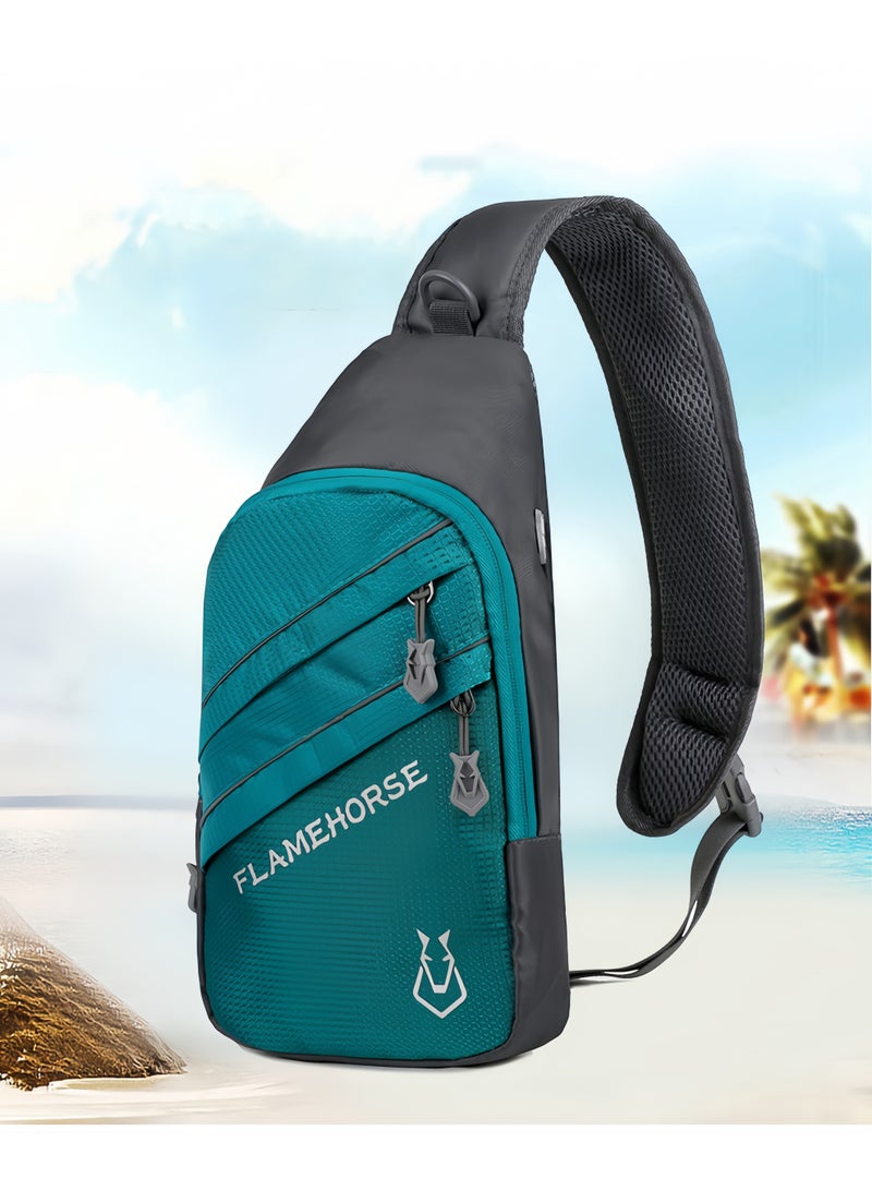فليم هورس حقيبة صدر خارجية عصرية جديدة وحقيبة رسول عاكسة للرجال والنساء وحقيبة كتف خفيفة الوزن مقاومة للماء - Image 2