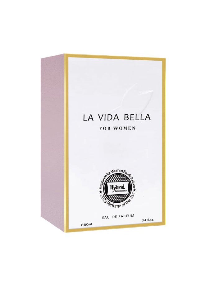 Hybrid & Company - La Vida Bella Fragrance for Women Eau De Parfum Natural Spray Elegant Scent, 3.4 Fl Oz - Image 1
