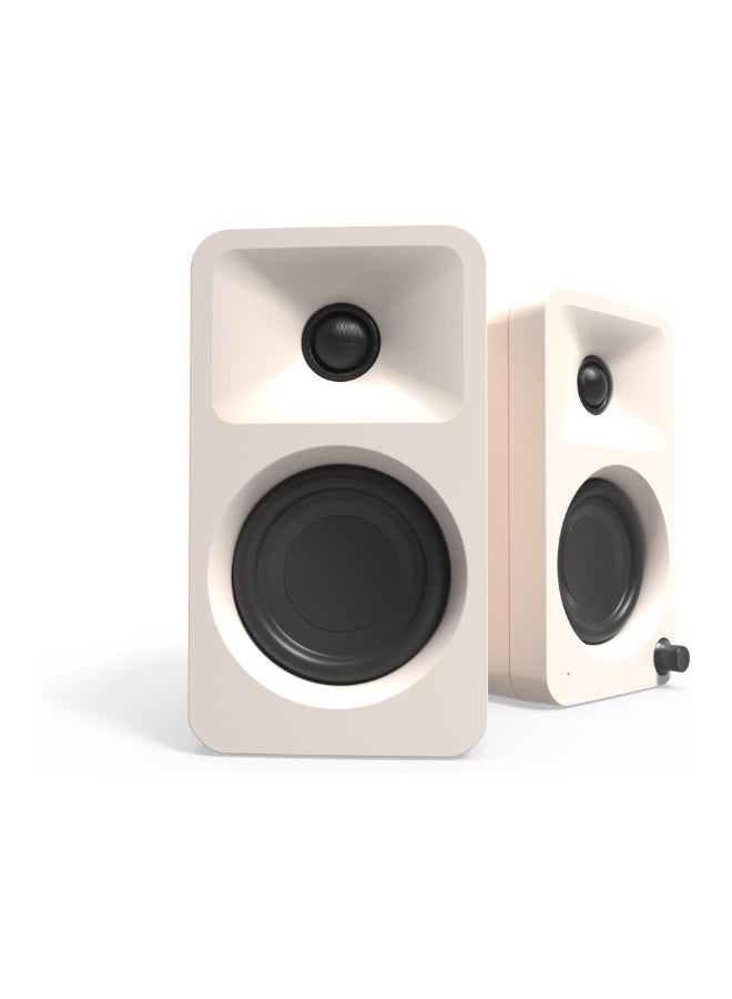 Kanto Audio ORA 100W Powered Reference Desktop Speakers with USB-C Input and Bluetooth-Cream, Pair - Image 1