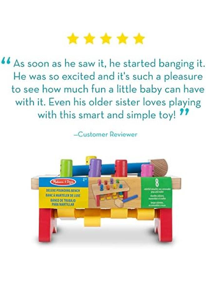 ميليسا آند دوج لعبة خشبية فاخرة بقصف مقاعد البدلاء مع مطرقة - Image 4