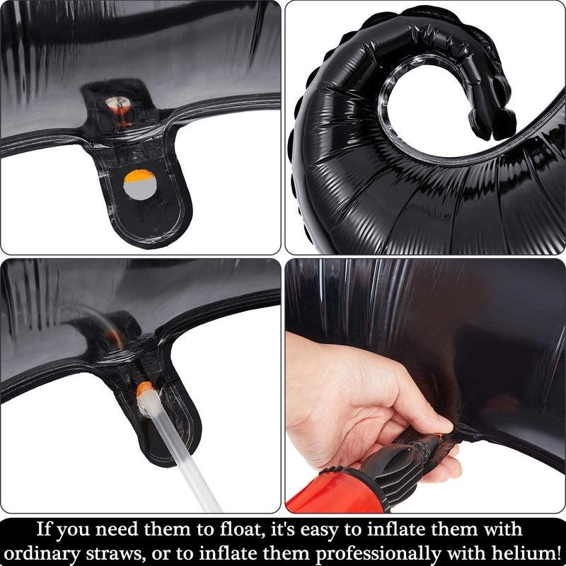 Gejoy 38 Pcs Mustache Balloons Black Mustache Latex Balloons Party Decorations Large Beard Foil Decorfor Birthday Graduation Little Man Themed Party Fathers Day Decoration Supplies - Image 5