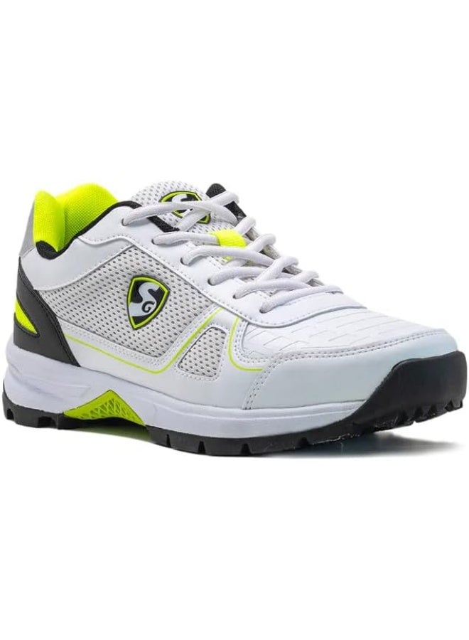 SG SCORER 6.0 Cricket Shoes for Men – White/Black/Lime, Size 10 | Lightweight Design, Strong Grip, Ideal for Training & Match Play - Image 2