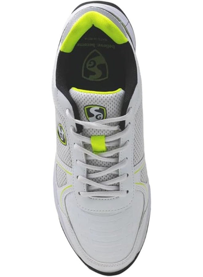 SG SCORER 6.0 Cricket Shoes for Men – White/Black/Lime, Size 10 | Lightweight Design, Strong Grip, Ideal for Training & Match Play - Image 5
