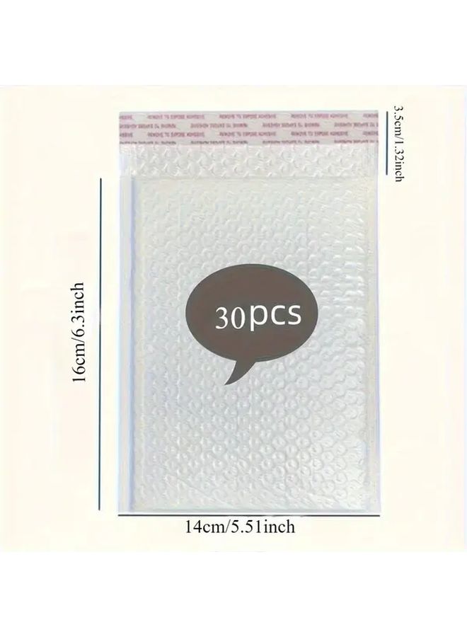 30 White Bubble Mailer Bags 11x14cm Self Sealing Waterproof for Clothing Storage - Image 2