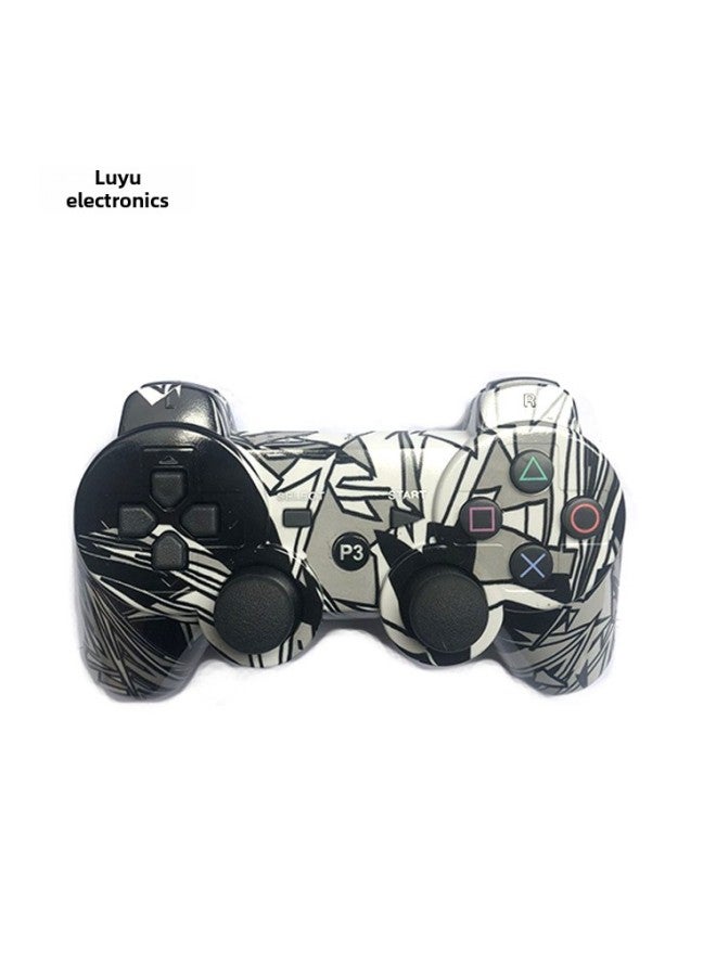 Wireless Bluetooth Ps3 Game Controller Snowflake Button Digital Computer Gamepad For Ps3 Console Gaming Accessories-Product Color:Black Gray Camouflage  - Image 1
