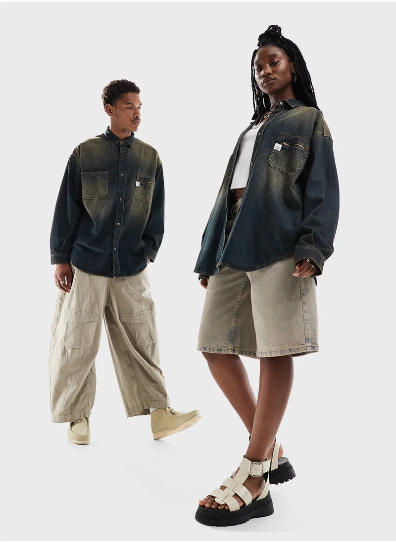 Reclaimed Vintage Unisex Western Denim Shirt