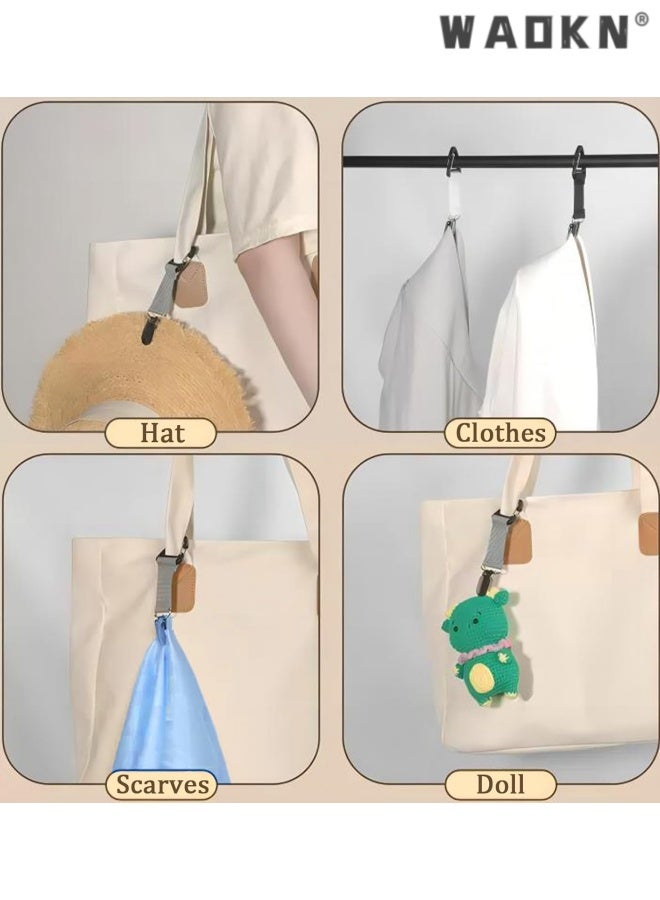 WAOKN 2 Pack Elastic Hat Clip for Travel,Hat Holder,Hands Free Bag Accessory for Women,Outdoor Travel Accessory,Travel Hat Clip for Sunhat ,Luggage ,Bag,Backpack ,Purse ,Fabric non elastic hat clip , Khaki. - Image 4